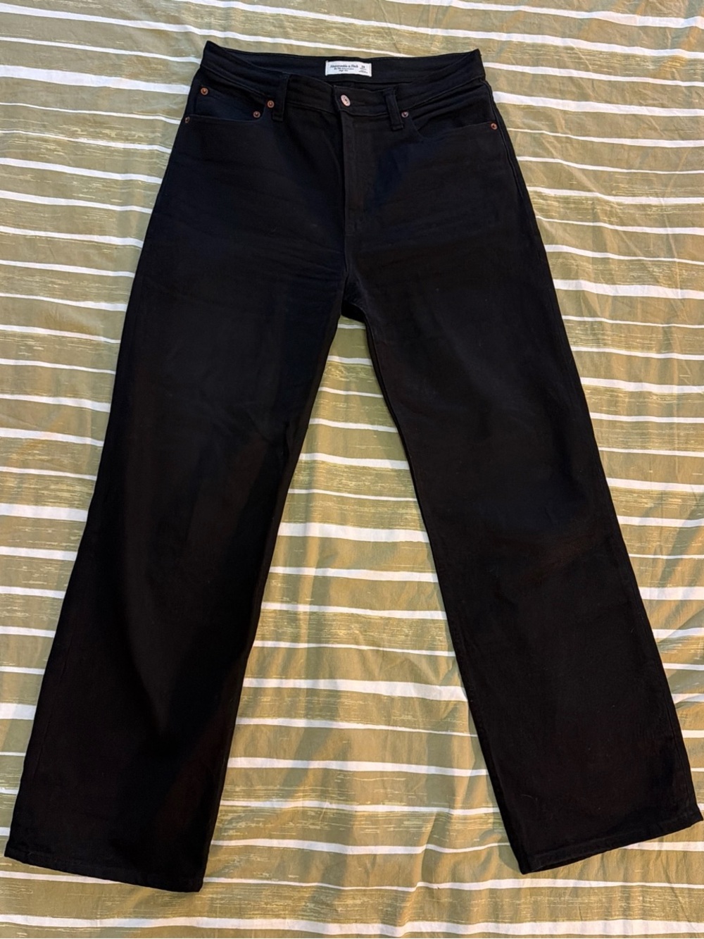 Abercrombie & Fitch Black Jeans with Copper Rivets